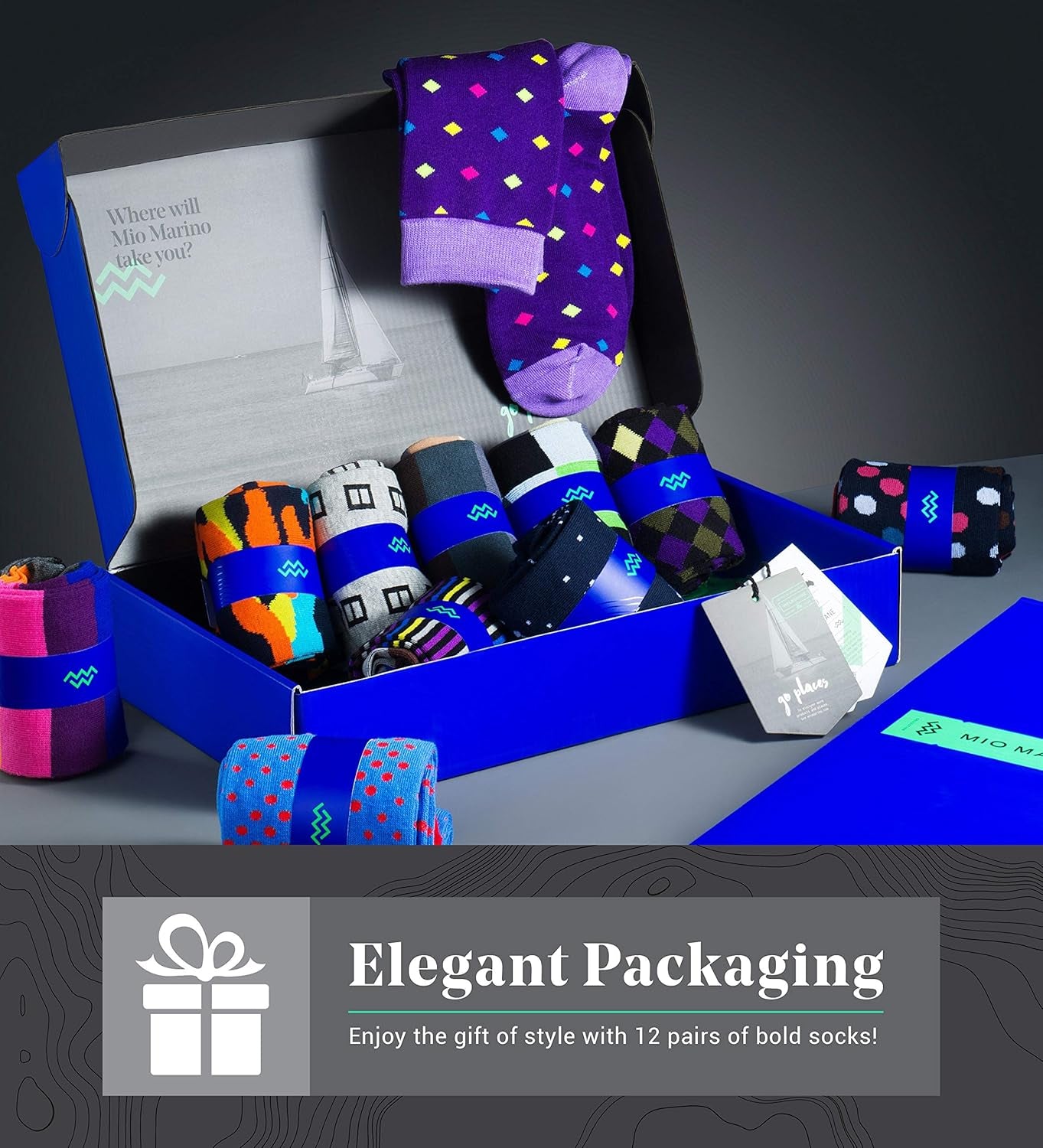 Calcetines Reignardo presentados en su empaque de regalo, ideales para obsequiar